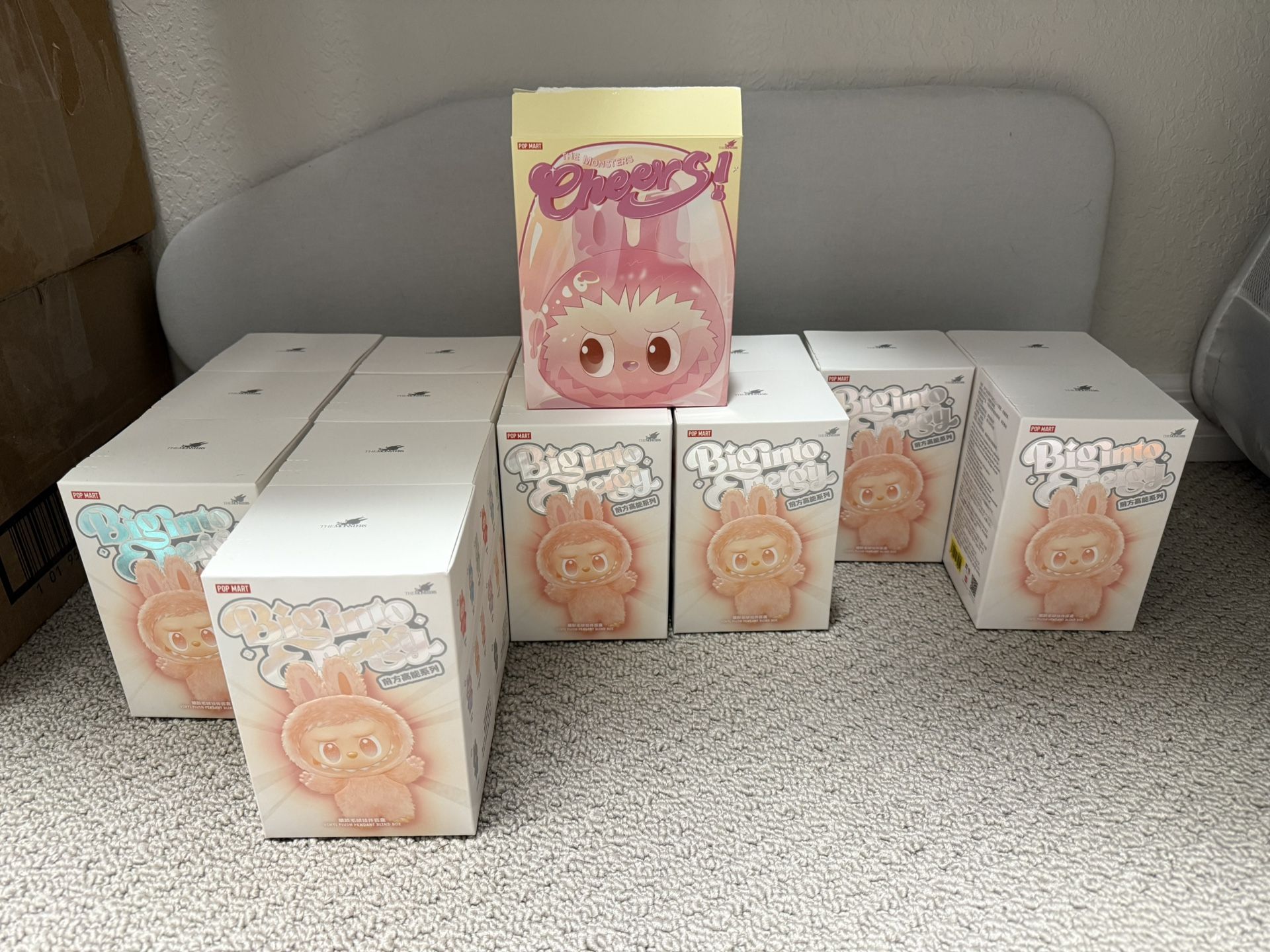 Authentic Labubu (Big into Energy & Cheers glass)