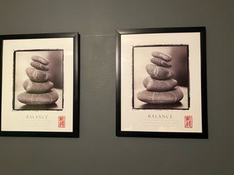 Balance Stacked Stones Framed Art Prints – Set of 2