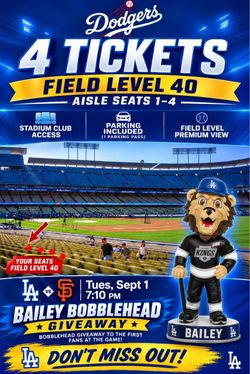 Dodgers tickets , Bobblehead night