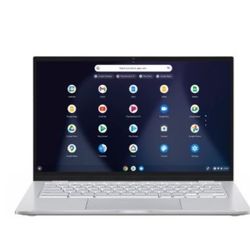 ASUS - 14" Chromebook - Intel Core M3-8100Y - 4GB Memory - 64GB eMMC - Silver