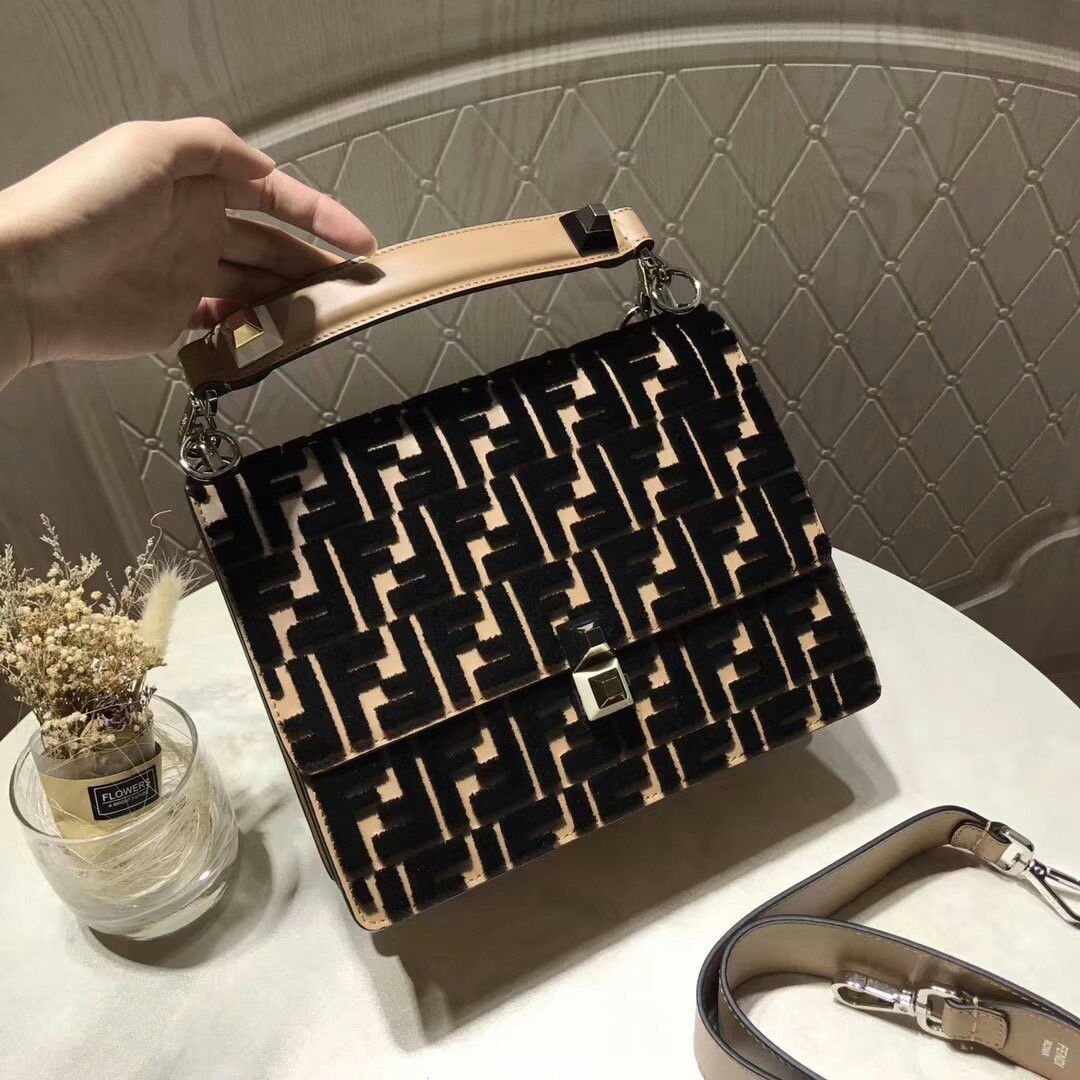 Fendi Orignal real leather fashion women shoulder bag Tote designer handbags presbyopic shopping bag purse luxury messenger bag