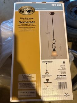 Hampton Bay Somerset Mini-Pendant Bronze Finish