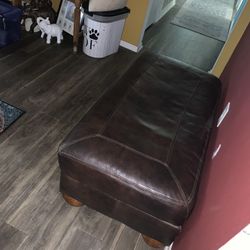 Leather Ottoman