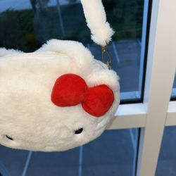Hello Kitty White Face Handbag with Red Bow – Used