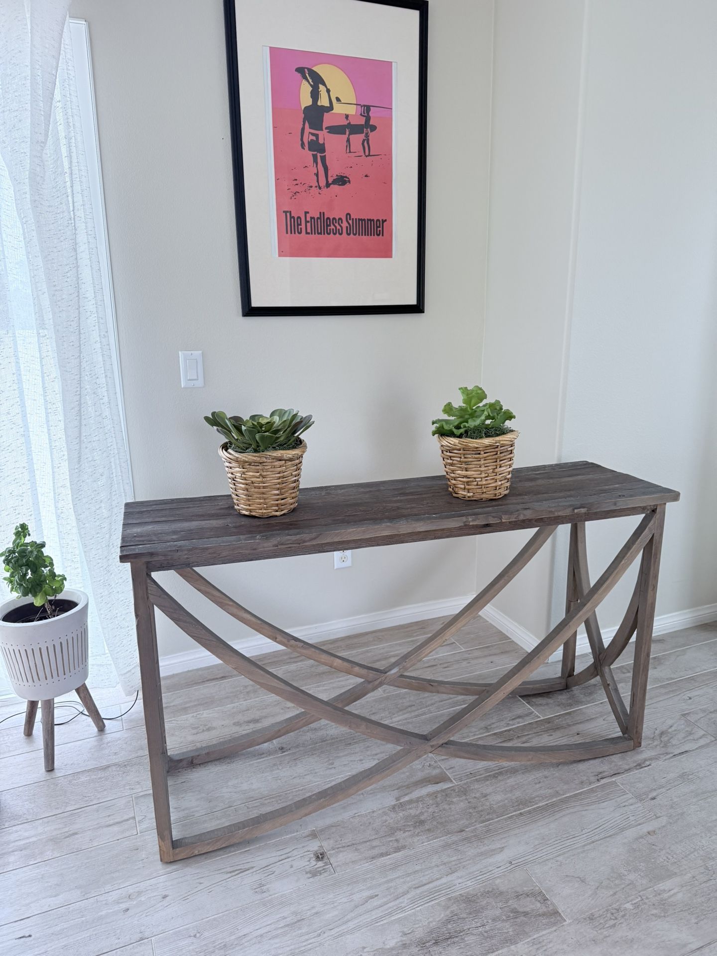 Console Table - Rustic Wood