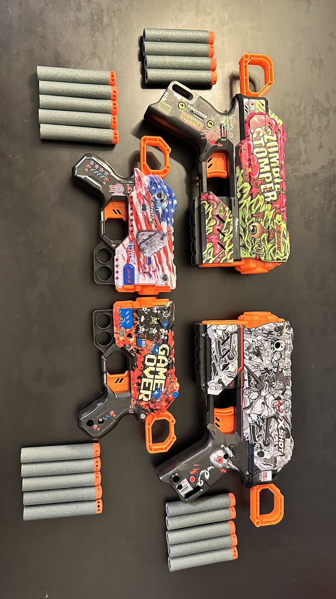 Nerf Guns Lot – 4 Blasters + Darts – Ready for Action!