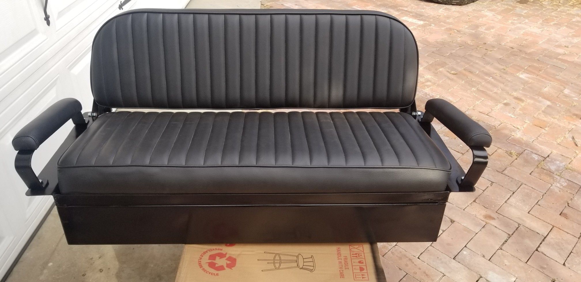OBO Toyota FJ40 Landcruiser Fj45 Fj40 CONFERR WILL TRADE brand new OEM seat with under mount storage compartment