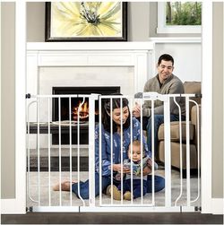 Regalo Safety 29-49 inch Easy Step Extra Wide Baby Gate, Pressure Mounted