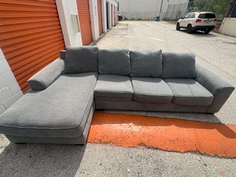 2 piece Gray Sectional (Deliver For $10)