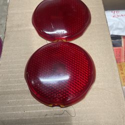 1937-38 Dodge Plymouth red glass tail light lens Tiger Eye 1202