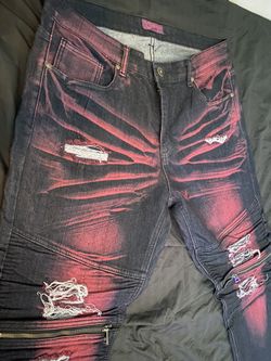 XS PREMIUM DENIM Jeans Pink / Blue Size 36