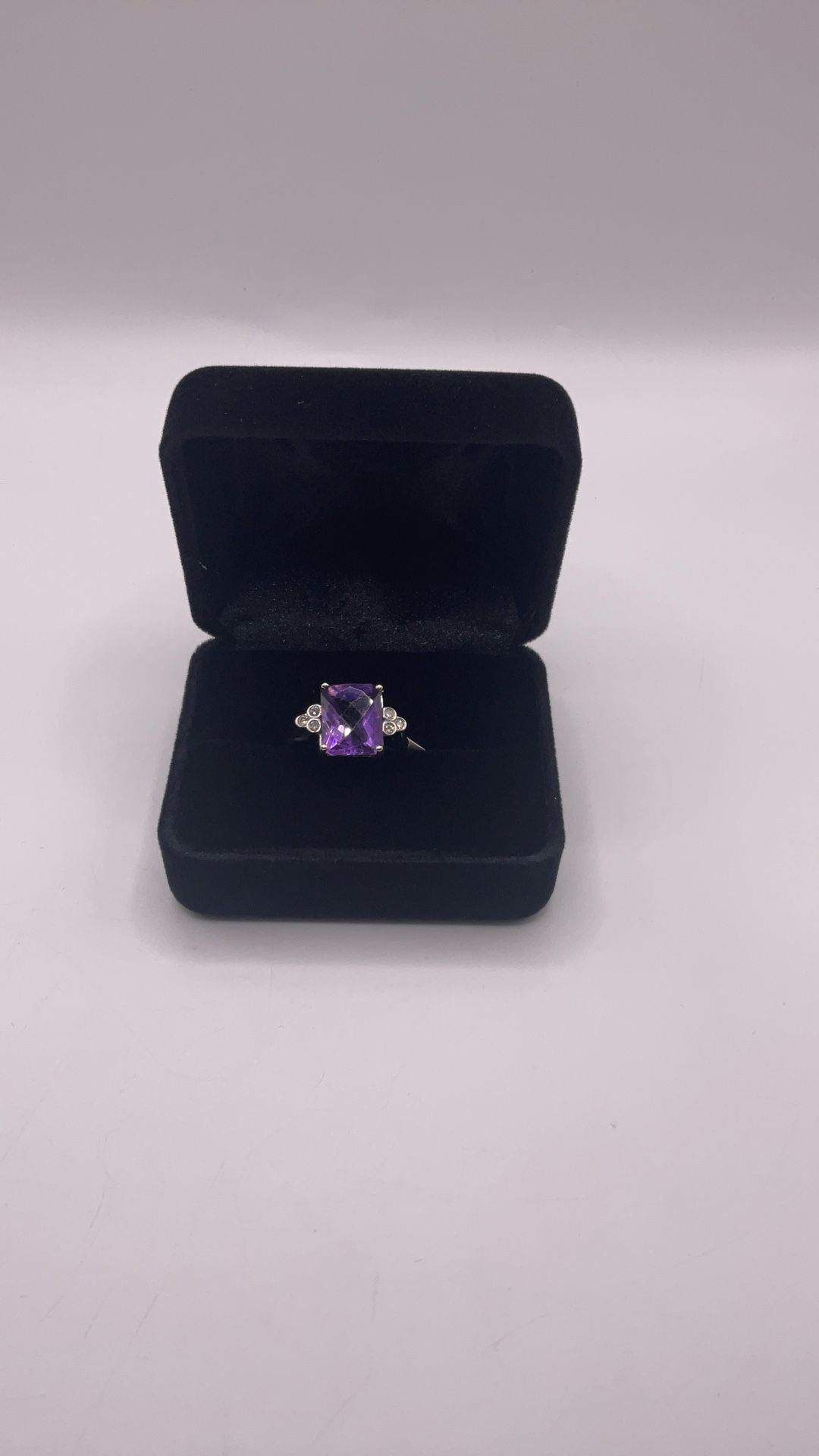 Womens Wg Amethyst Ring 10k