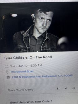 Tyler Childers Concert June 10 Hollywood Bowl