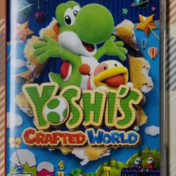 Yoshi's Crafted World (Nintendo Switch, 2019) Tested Works Complete With Case K9