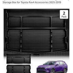 New Trunk Organizer for Toyota RAV4 2025-2019 (Include Hybrid/Not Prime) Waterproof Hidden Trunk Organizer Tray Storage Box for Toyota Rav4 2019-2025