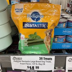 Pedigree Large Breed Dog Treats Fresh Flavor 