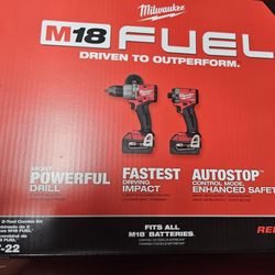 Milwaukee Hammer Drill Impact Driver Combo 3697-22