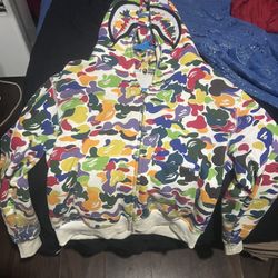 Rainbow Camo Bape hoodie