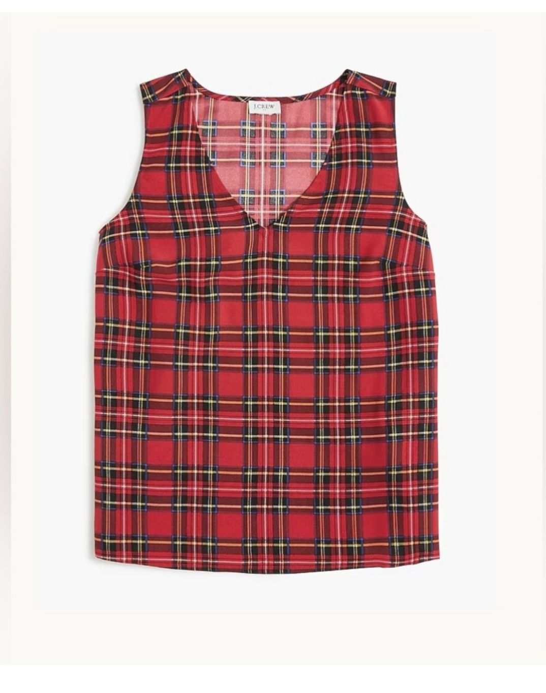 NWT J.Crew Tartan Sleeveless Blouse Size Medium