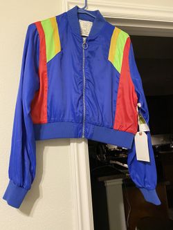 Blue crop jacket