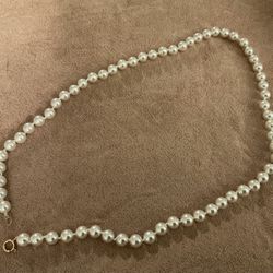  Imitation pearl Necklace 14kt Gold