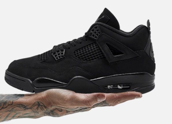 Jordan 4 Black Cat In Hand