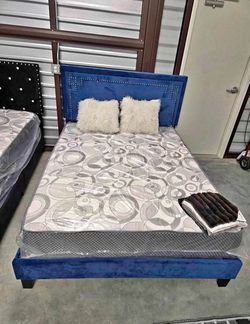 Queen size bed with mattress $299