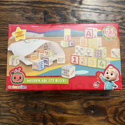 CoComelon 51-Piece Classic ABC Wooden Block Set