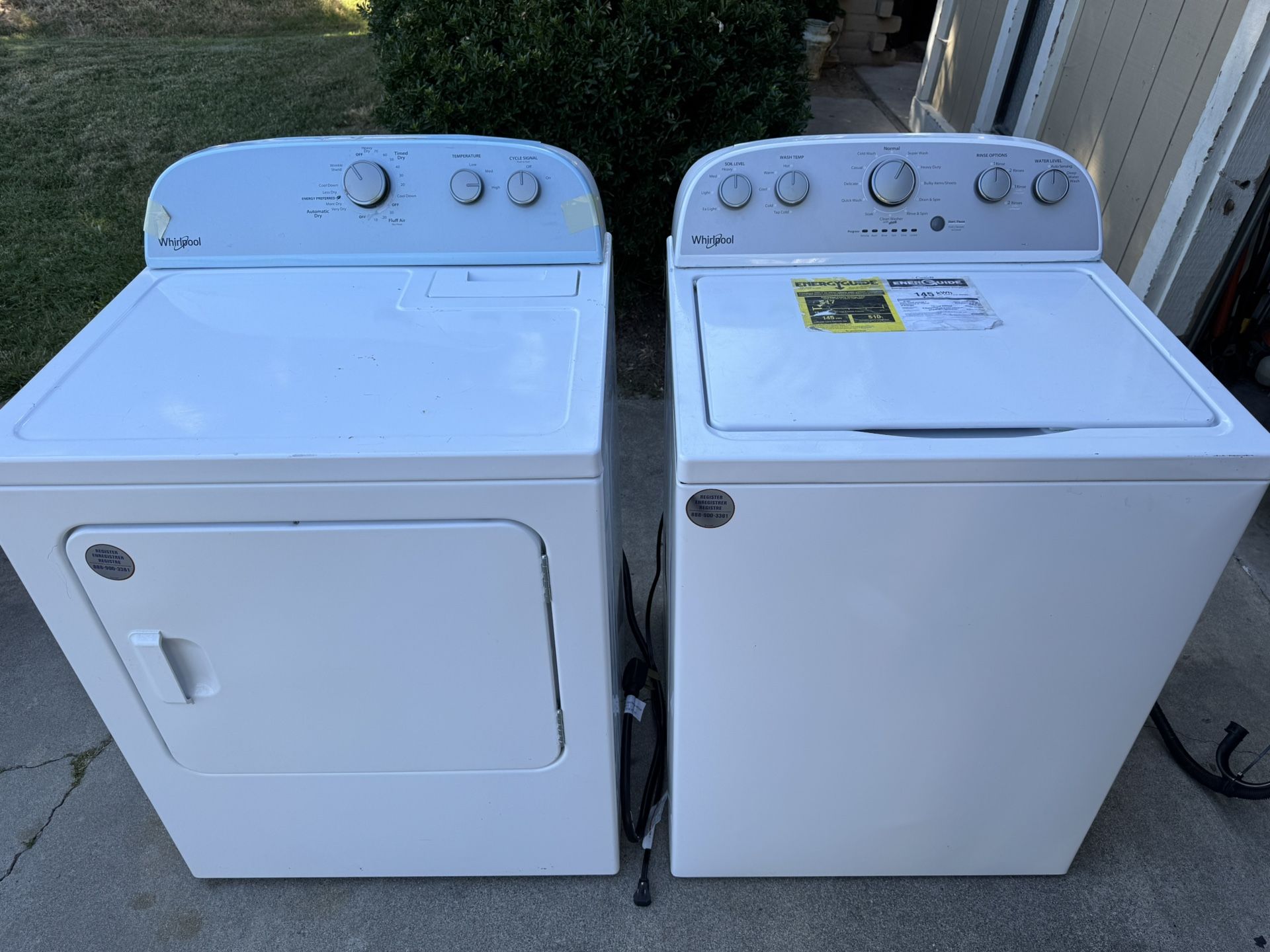 Whirlpool washer and Dryer Set