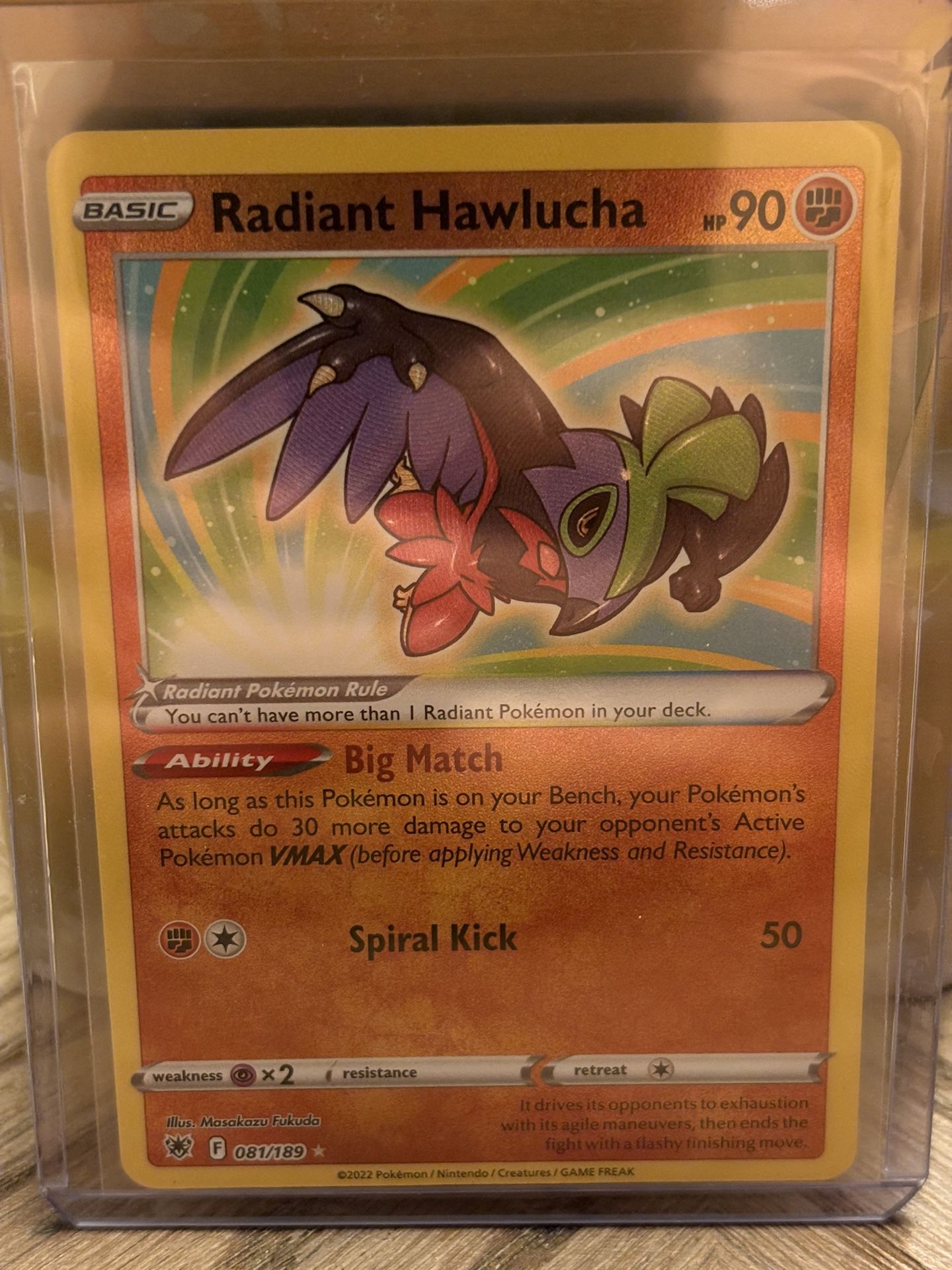 Radiant Hawlucha - 081/189 Ultra Rare Astral Radiance Pokemon TCG