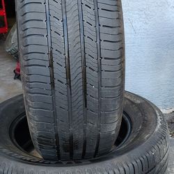 PAIR OF 255/65/18 MICHELIN TIRES MOUNTED AND BALANCED 