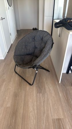 gray saucer chair