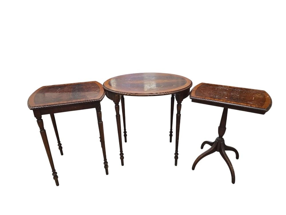 Nesting Tables, Solid Wood, Set Of 3
