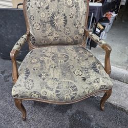 Antique Large Comforable Chair Wooden 