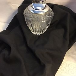 Vintage Silver and Carved Glass, Tabletop/ Desk Sigarette Lighter 