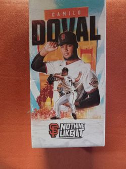 Camilo Doval bobblehead from a 2024 stadium giveaway.
