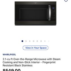 Microwave Black Stainless  Build In 30"