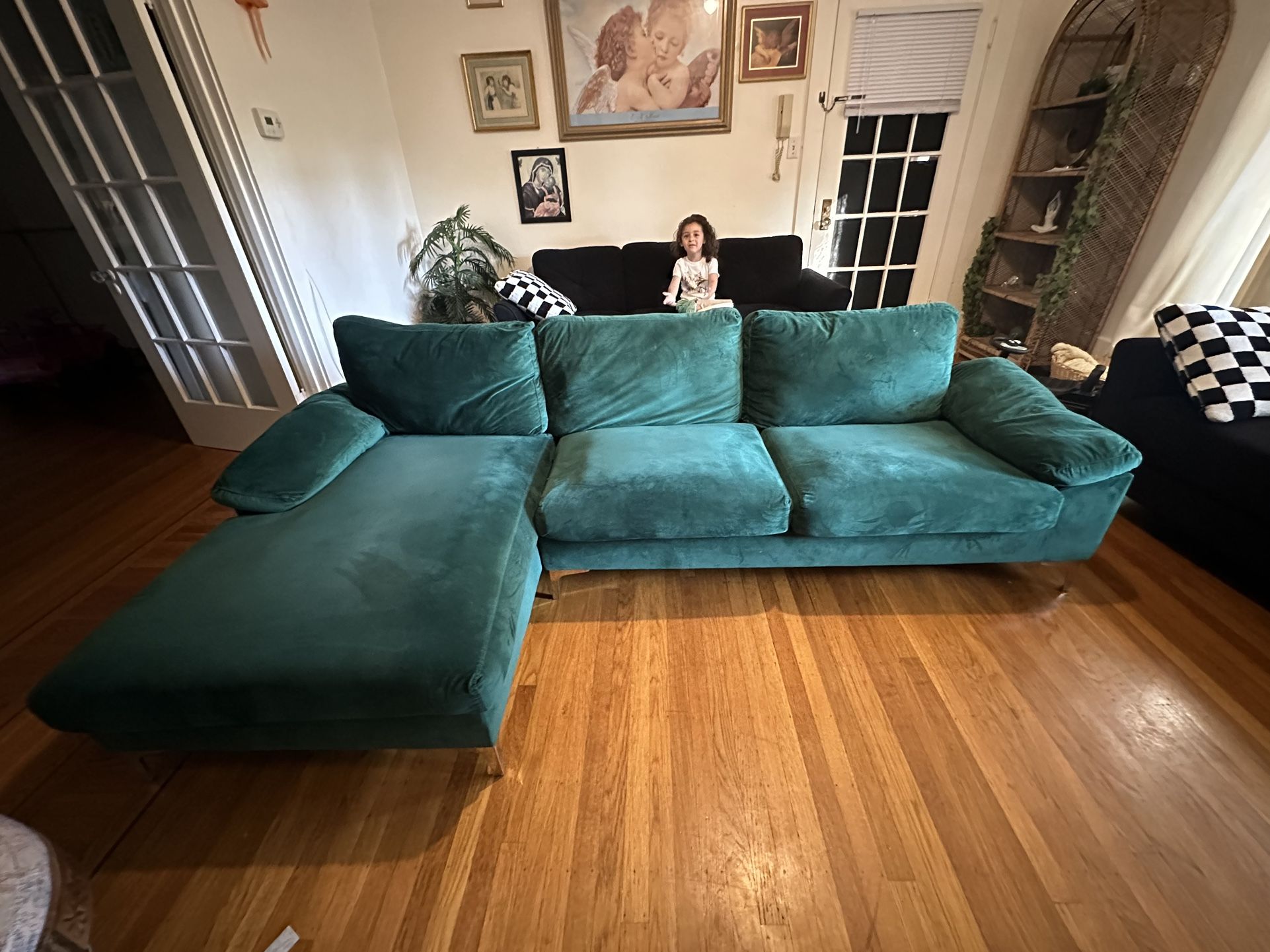Green Velvet Couch