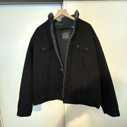 Levi’s Fur Black Jean Jacket