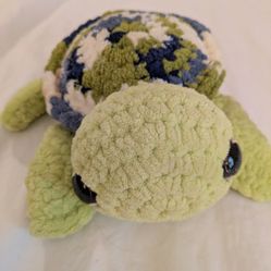 Crocheted Plush Turtle Toy 8.5"