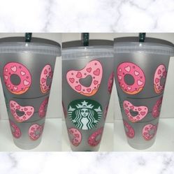 Valentines Day Plastic Starbucks Cups