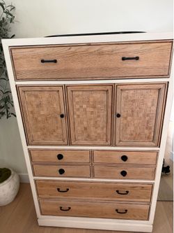 Tall wood dresser
