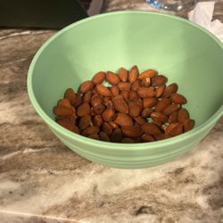 Half Eaten Bowl Of Almonds 