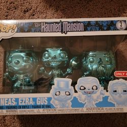 Funko Pop! Haunted Mansion Phineas, Ezra, Gus Metallic 3 Pack 
