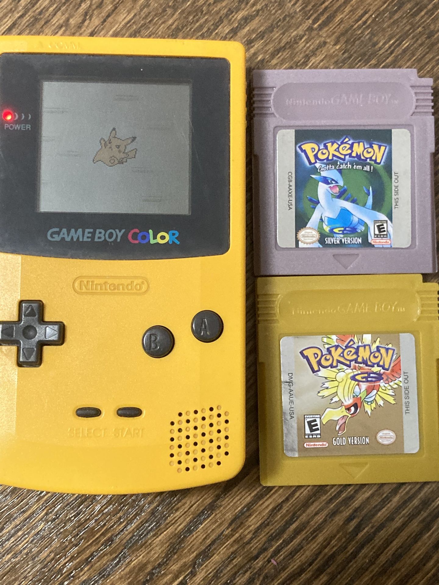 Nintendo Game Boy Color Hand System Yellow 3 Pokemon Silver Gold RPG Portable Sw