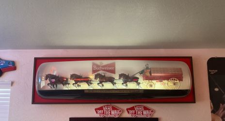 Vintage Budweiser Clydesdale bar sign