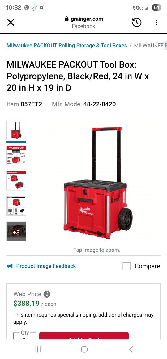 MILWAUKEE PACKOUT ROLLING TOOLBOX