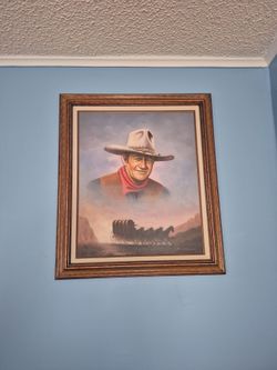 This is a real Painting  of John Wayne and with a certificate