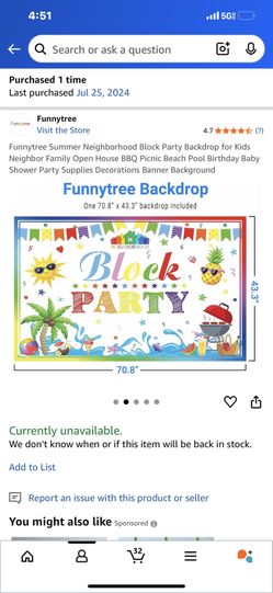 Block Party Sign Backdrop