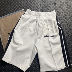 Palm Angels Classic Track Shorts – White